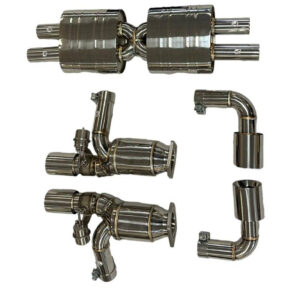 Uitlaat: RVS Sportuitlaat met kleppen en sportkatalysatoren voor Porsche 991.1 Turbo