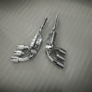 Uitlaat: Capristo sportuitlaat met 3-voudige eindstukken, incl. afstandbediening voor AMG G63 (W465)